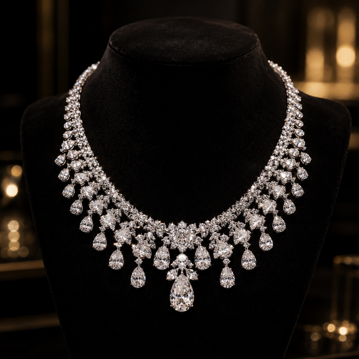 Diamond Chandelier Necklace