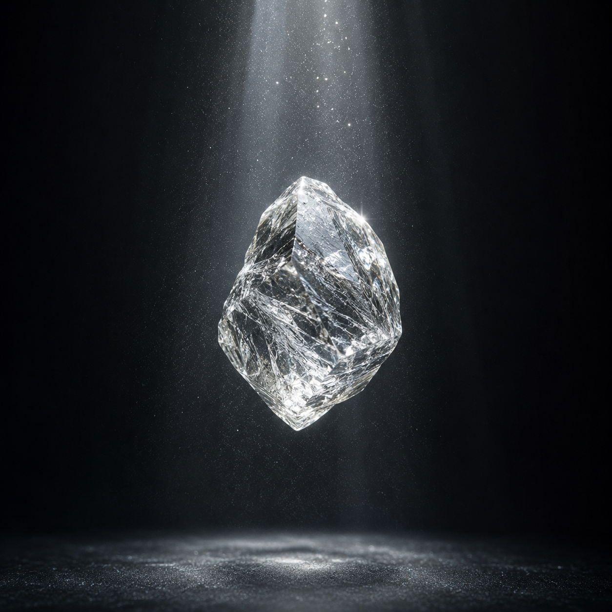 Suspended Rough Diamond