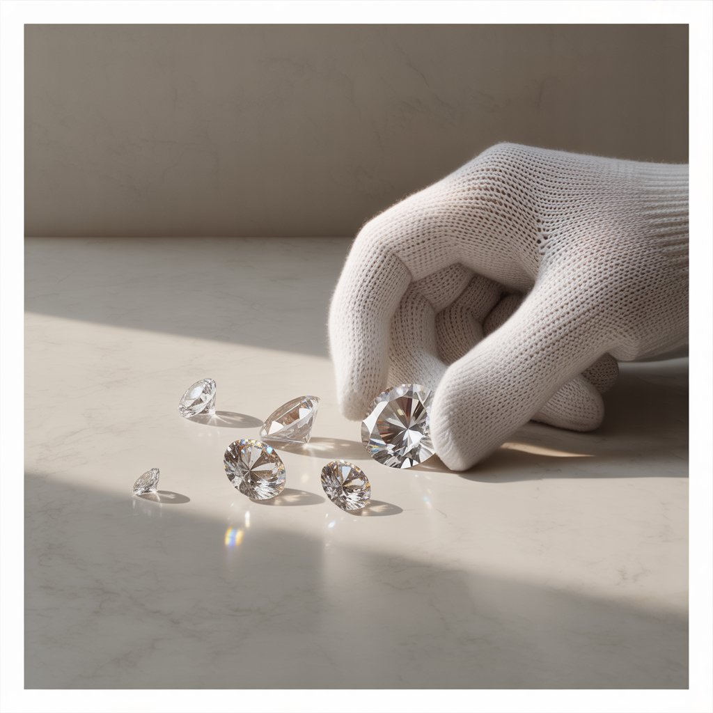 Gloved Diamond Sorting